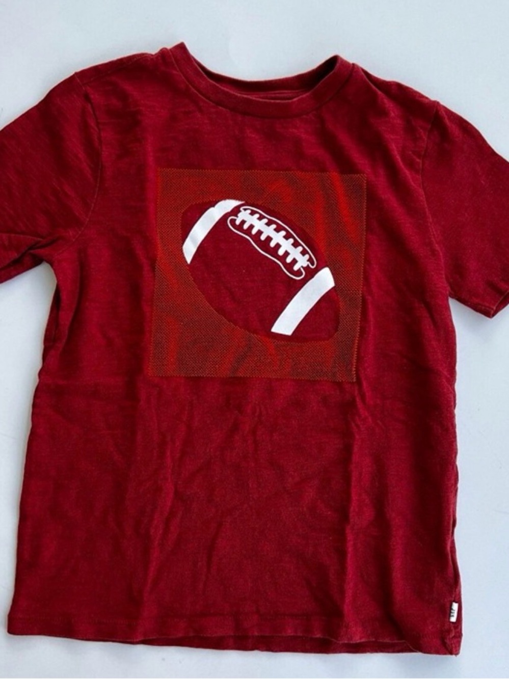 GAP Red Short Sleeve Tee with White Football Graphic